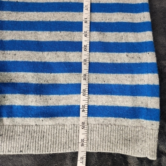 Talbots Gray and Blue Striped Sweater Wool Blend Womens 0X - Picture 7 of 7